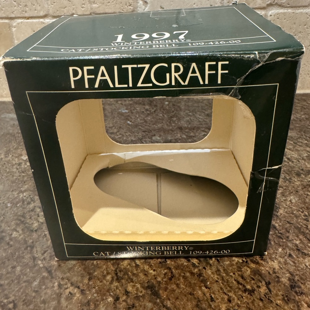 Pfaltzgraff Winterberry Christmas 1997 Cat/Stocking Bell with Original Box - Picture 10 of 11